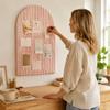 6 Pack Residue-Free Adhesive Arched Notice Board Pink Adhesive Pin Board  for Home