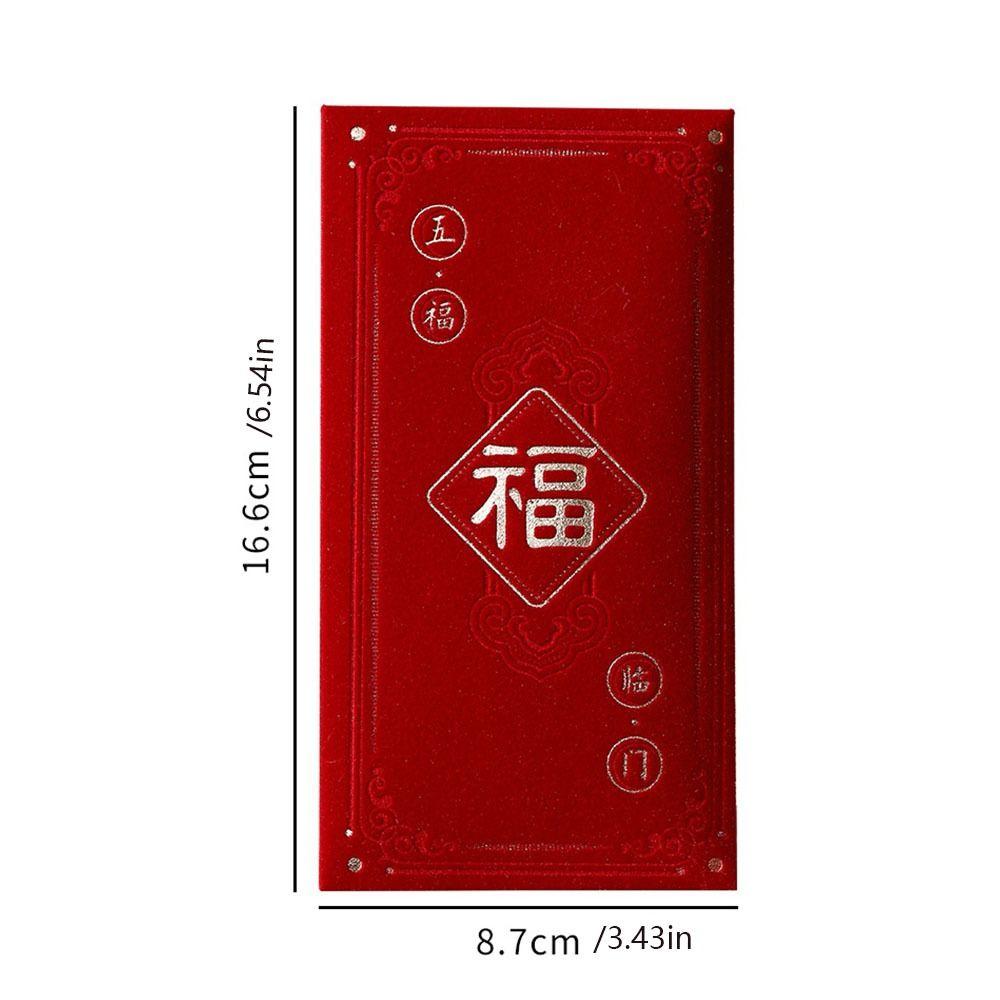 4pcs Simplicity New Year Red Envelope Blessing Words HongBao Wedding Money Envelope Children Kids