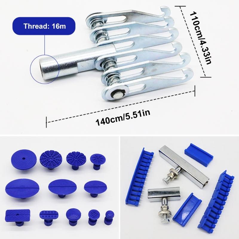 Starkes Aluminium Auto Dellenentfernungs-Kit Ergonomisches Auto Dellenzieher Set für Auto Motorräder & Haushaltsgeräte DIY Reparatur