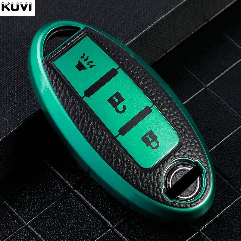 

Шкіряний TPU Чохол-оболонка для Автомобільних ключів для Nissan Qashqai X-Trail T32 T31 Juke J10 J11 Kicks Tiida Pathfinder Note для Infiniti