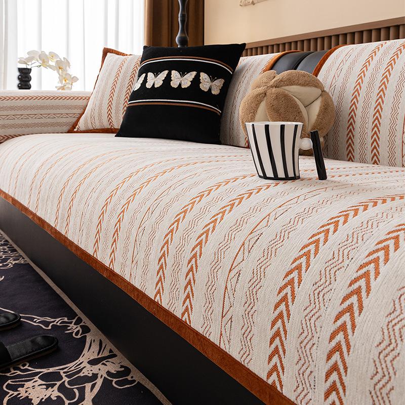 Neues Anti-Katzenkratz-Französisches Sofakissen, Universelles Rutschfestes Sitzkissen für Alle Jahreszeiten, Einfacher Sofabezug Abdeckung Tuch Handtuch