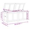 Storage Chest with Lid Brown Solid Acacia Wood
