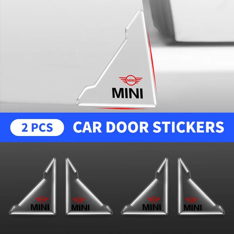 2Pcs Transparent Car Door Corner Anti-collision Covers Stickers For MINI One Cooper JCW Countryman Clubman Cabrio Paceman Coupe rdxzk11