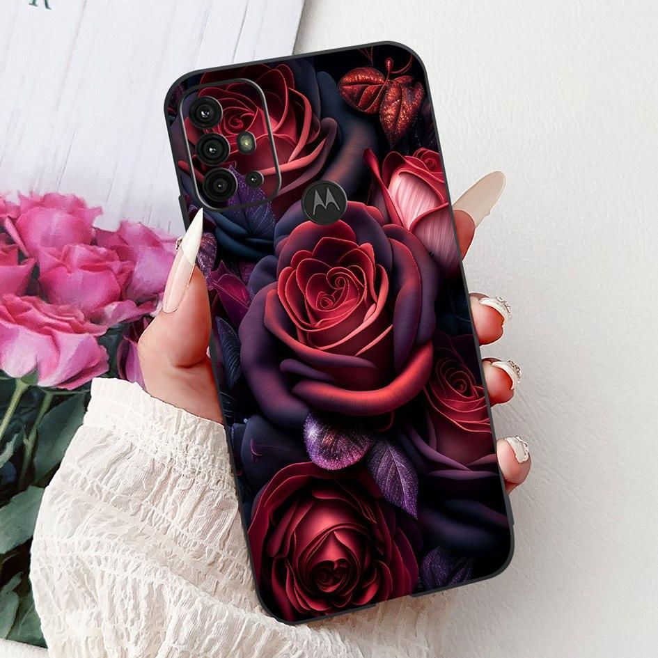 Case For Motorola Moto G30 G20 G10 Phone Cover New Fashion Flower Soft Silicone Matte Bumper on Moto G20 XT2128-1 G 10 G 30 Capa