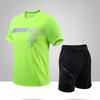 Mens Short Sleeve Sports Tee Gym Fitness Jogging Track Football Shirts Fashion Round Quick Dry Keep Cool Sets