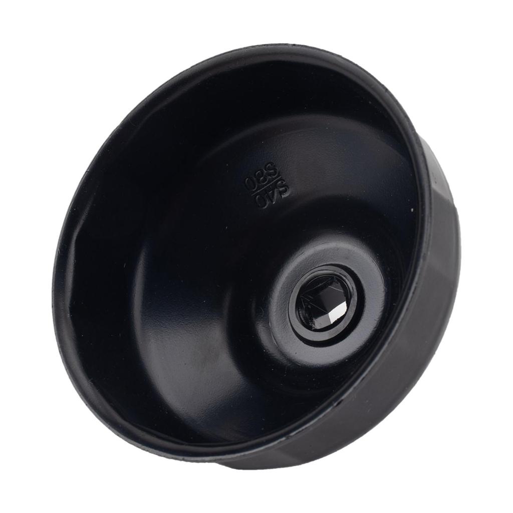 Automotive 86mm 16 Flutes Oil Filter Wrench Aluminum Alloy Black Remover Tool for Volvo C70 S40 S60 S70 S80 V40