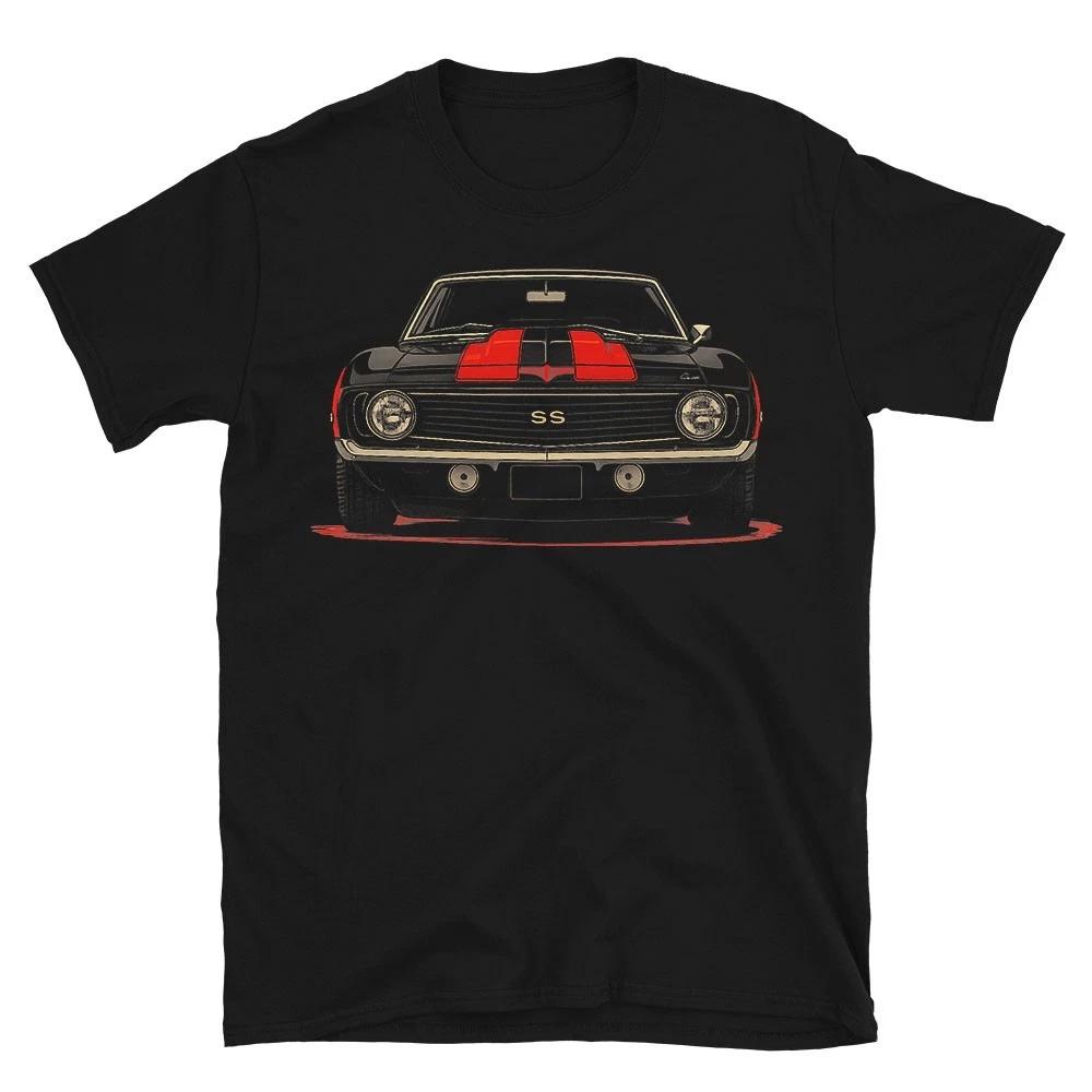 1969 Camaro SS Muscle Car Men's T-Shirt Vintage Classic Auto Tee Gift for Men