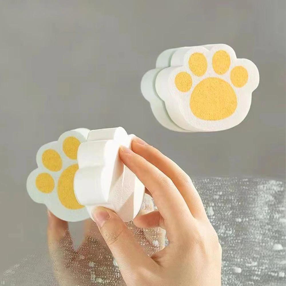 2/4pcs Mirror Wipe, Mirror Cleaning Sponge, Bathroom Kitchen Car Glass Cleaning Brush, Mirror Decontamination Sponge