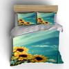 Sunflowers with blue sky. Bedding sets Duvet cover sets Duvet covers Pillowcases(1*Duvet Cover 2*Pillowcases without duvet insert)
