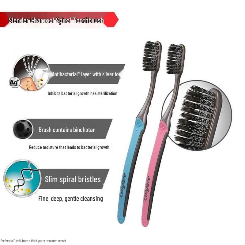 Colgate SlimSoft Charcoal Soft Bristle Toothbrushes, 5x2-Pack