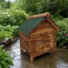 Outdoor Cat House with Pitched Asphalt Roof Cozy Enclosed