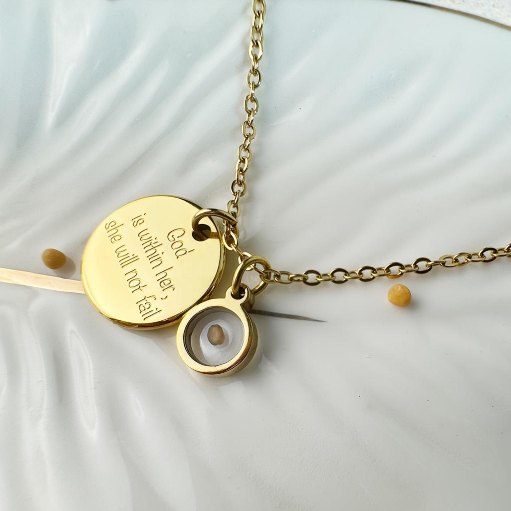 Mustard Seed Pendant Necklace, Mountain Faith, Encouragement To Make A Wish, Necklace Gift, Girl