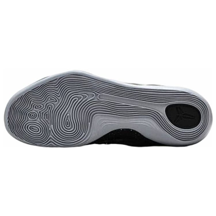 Nike Kobe 9 EM Low Metallic Silver Slip Resistant Lightweight Non slip Lightweight Low top Basketball Shoes Men's 652908-001