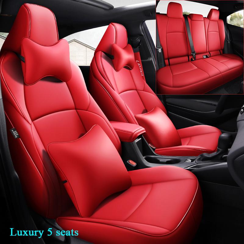Luxury Leather Interior Car Seat Covers For Toyota Select Corolla LEVIN 2019 -2025 Breathable Easy Installation Automotive Parts