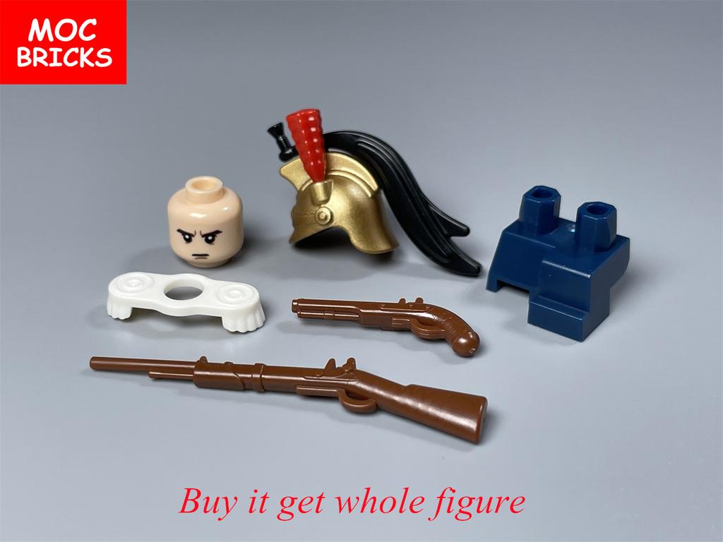 MOC Bricks Military Figures Napoleonic Wars Series Building Blocks Medieval French Dragoon British Soldiers Weapons Bricks Toys