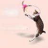 Adjustable Cat Teaser Toy with Bell, Feather, and Bite-Resistant Collar for Self-Entertainment and Relieving Boredom