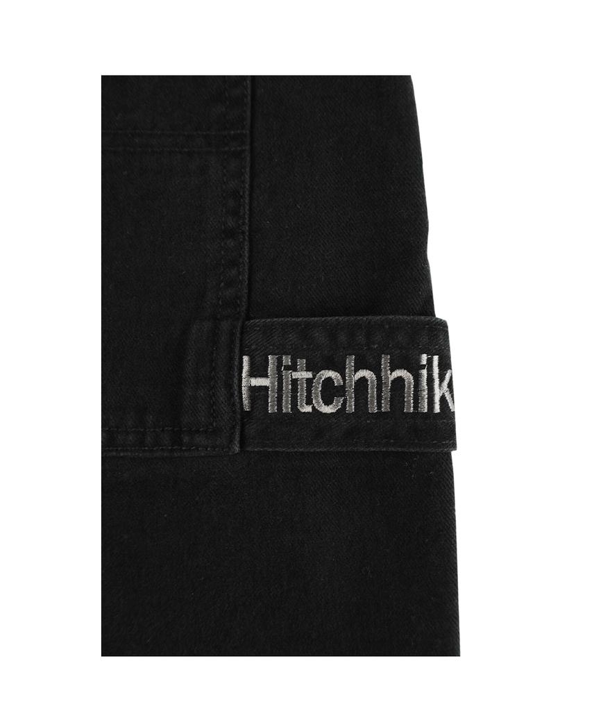 Ialtial Hitchhiker Belt Loop Cotton Pants Black