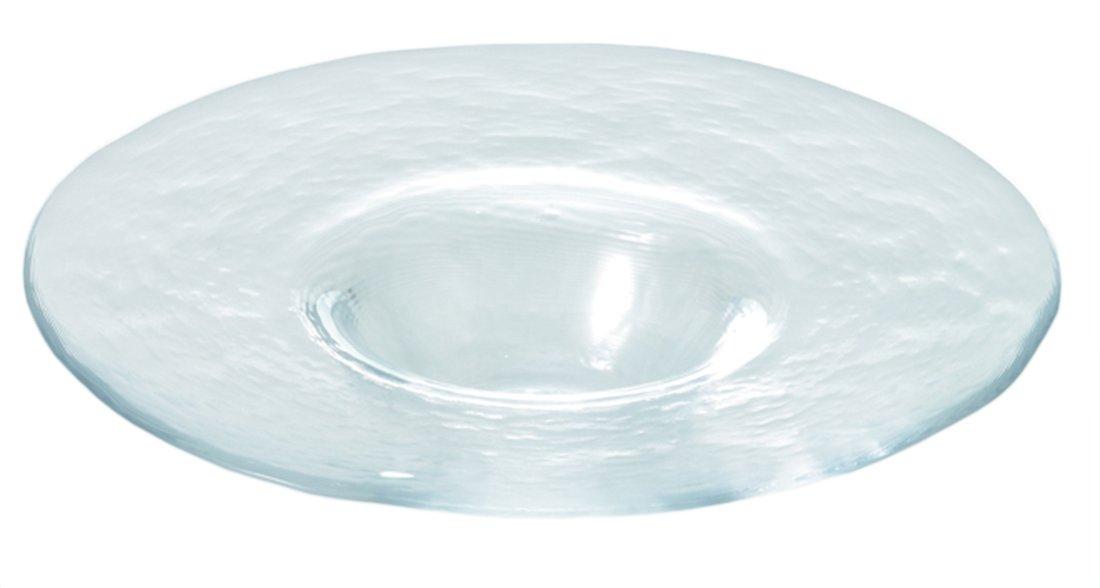 Toyo Sasaki Glass Medium Orbit Rimmed Bowl Made in 46158 Plate, 17.6×3.6cm, 176, Japan,