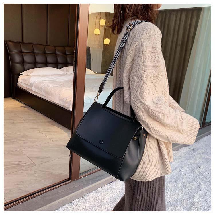 Kadın Büyük Kapasiteli Deri Çanta Crossbody Çanta