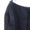 Rene made in Japan Minirock aus Tweed 36 Navy System TISSUE Damen Gebraucht