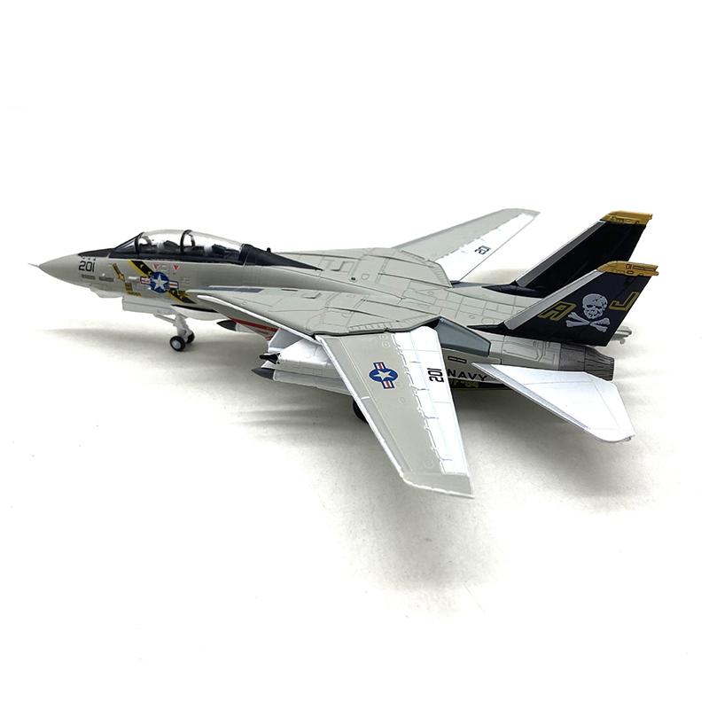 1/100 Scale USA F-14 Tomcat Fighter Alloy Model Diecast Military Missile Bomber