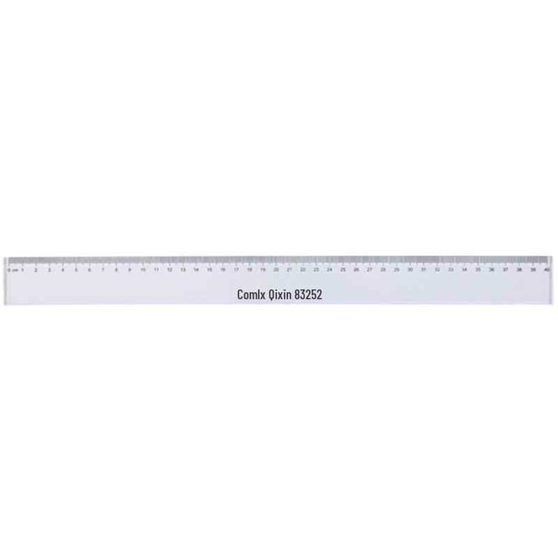Qixin B3252 40CM Transparent Precision Scale Ruler for Study, Office, and Exam.