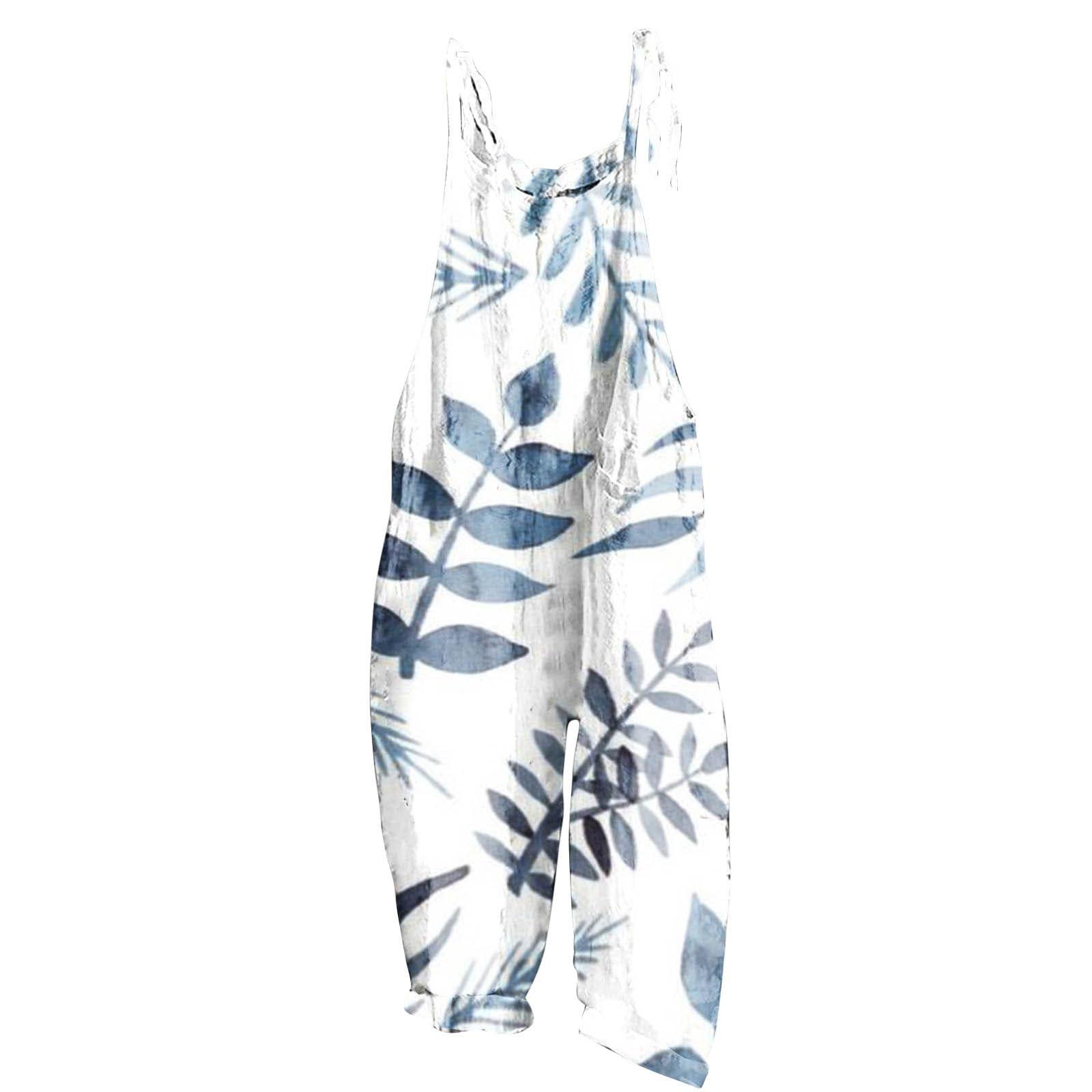 

Женский модный милый маленький свежий винтажный повседневный комбинезон на бретельках с принтом XL тёмно-синий