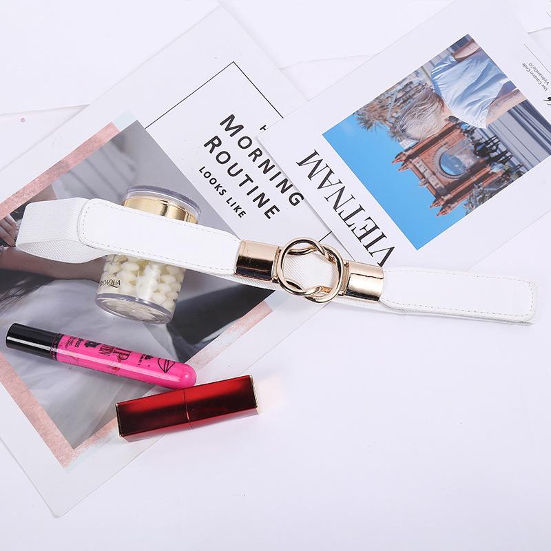 New Buckle Elastic Belt Waist Seal Temperament Versatile Retro Belt Buckle Women's Belt