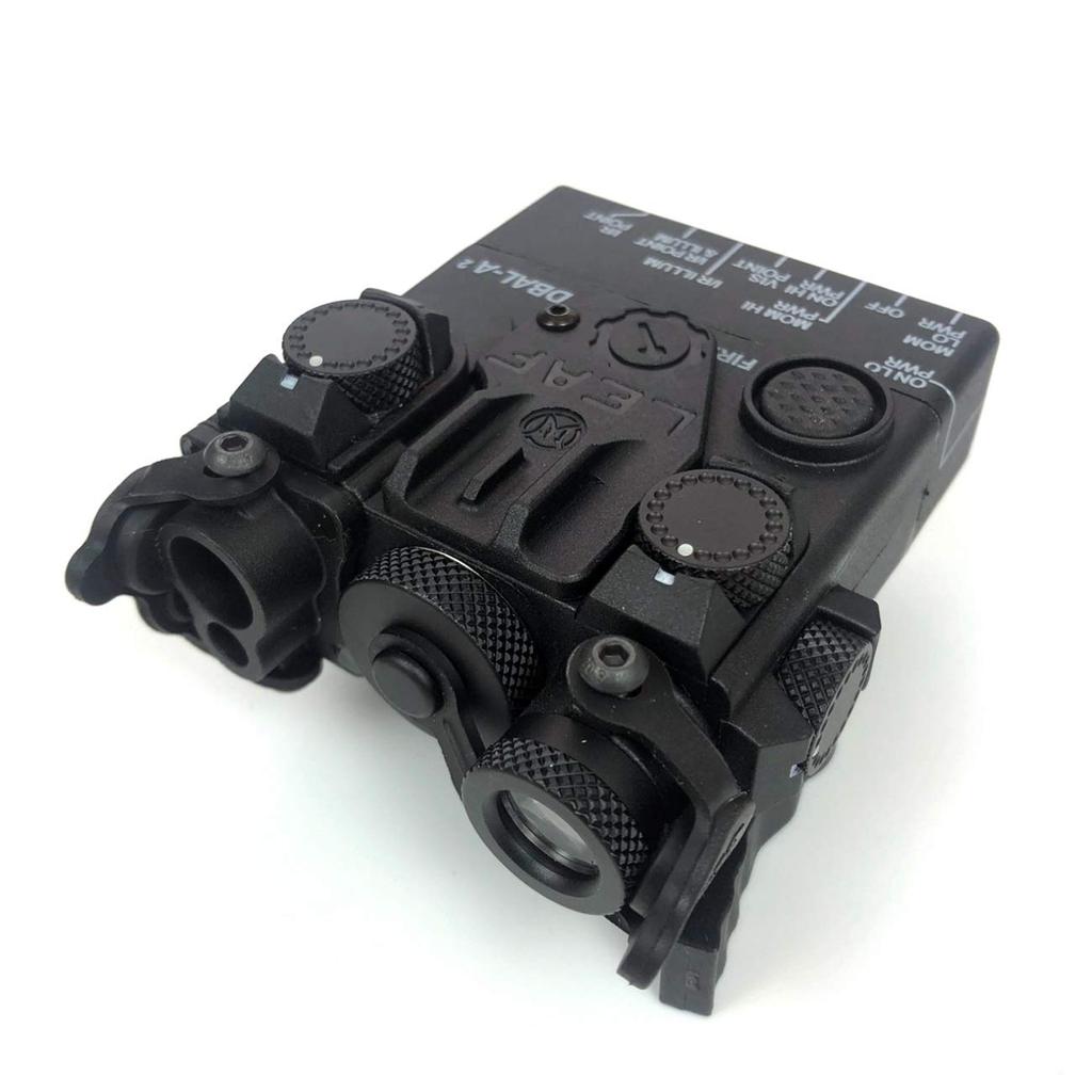 MILQUEST WADSN (DBAL-A2 PEQ15A Type) Aiming Device with LED Flashlight (Compatible with 20mm Rails, Resin) (Black)