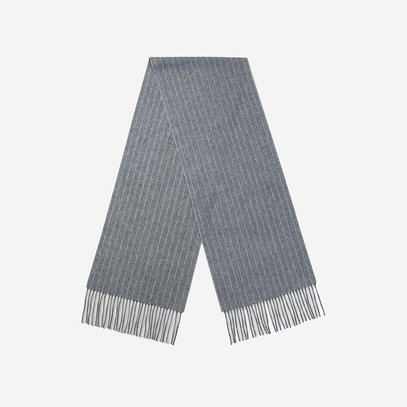 

2025 Новый 100% шерстяной шарф женский осень и зима высококачественный клетчатый платок универсальный простой кисточкой воротник 190*31cm