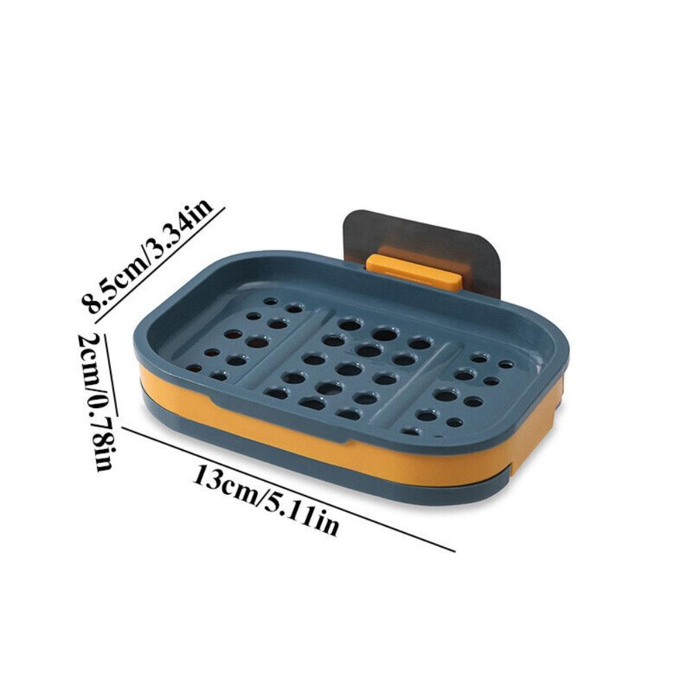 Strong Suction Soap Dish Holder Bathroom Shower Bath Net Drain Case Tray Box /..