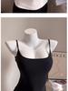 Chest-Enhancing Brushed Cotton Camisole with Inner Padding and Flared Design for Women