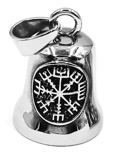 Norse Viking Rune Bell Pendant Stainless Steel Odin Rune Helmet Celtic Knot Leaf Engine Eagle Biker Men Christmas Gift SWP0610