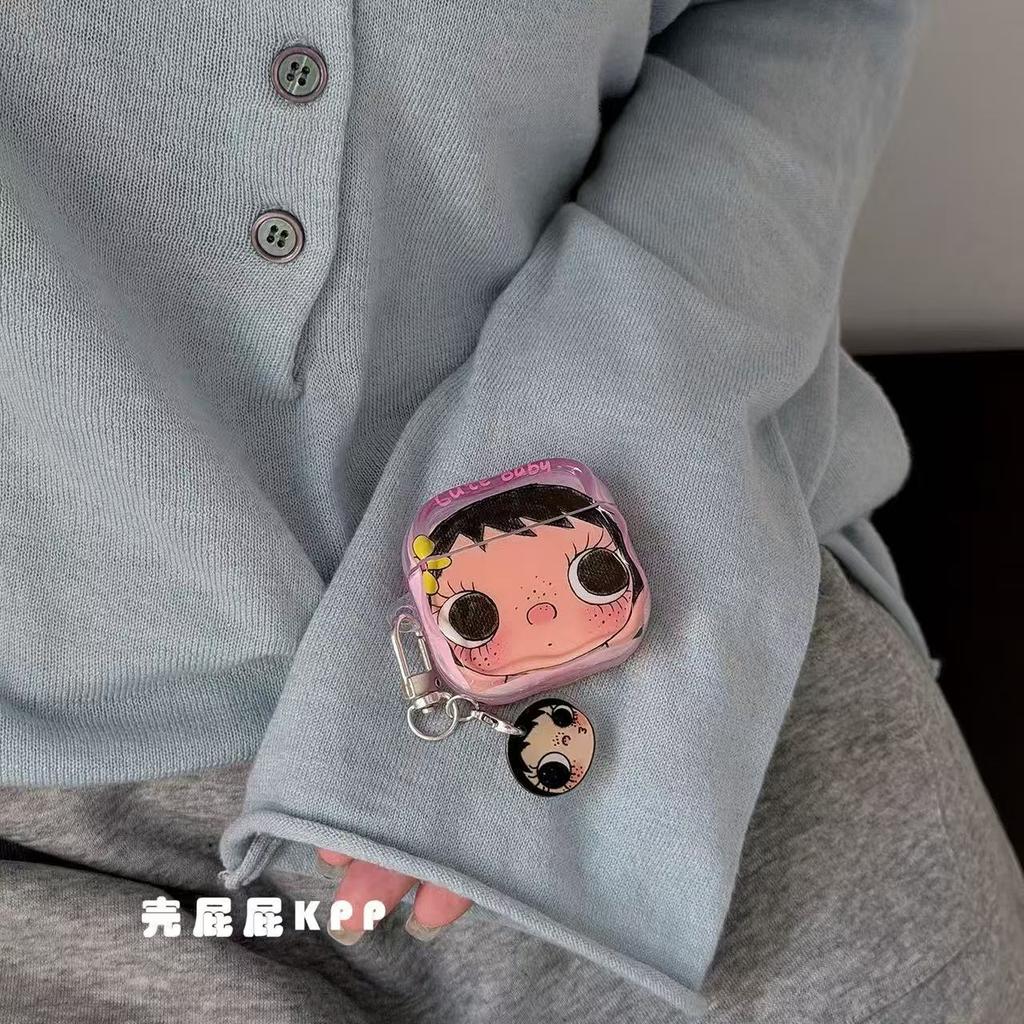 Semi-transparent cute cartoon Xiaoyu applies to AirPods1/pro1 generation Apple wireless bluetooth headset case 1/1