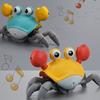 Interactive Crawling Crab Toy For Kids With Led Light And Obstacle Avoidance Functions