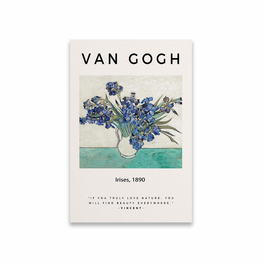 Van Gogh Bright Orange Yellow Geometric Color Blocks Abstract Shapes Illustration Modern Decorative Nordic Living Room Decor
