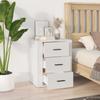 VidaXL Bedside Table White 50x36x60 Cm Engineered Wood 816712