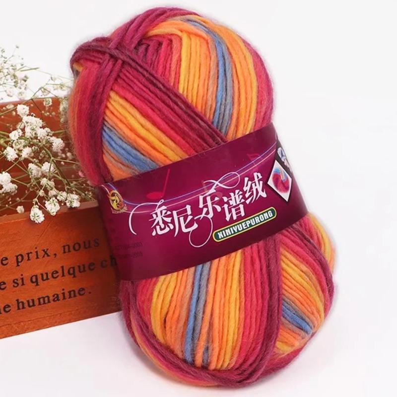 Rainbow Wool Yarn Bundle for Crafting Create Beautiful Scarves, Hats, and More