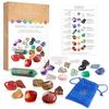Elementao Advent Calendar 2023 - Crystals and Healing Stones - Christmas Countdown with 24 Chakra Stones and Healing Cry