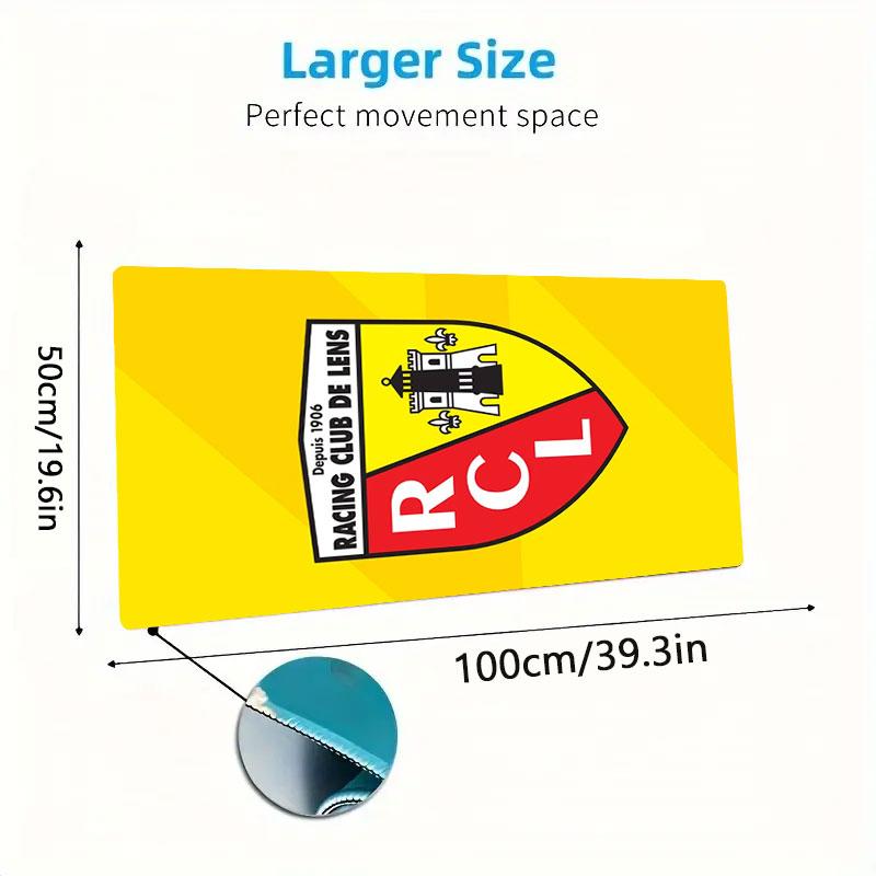RC Lens Mouse Pad, Large Gaming Desk Mat, Non-slip XXL Mousepad for Laptop & Tablet, Mini PC Playmat with Stitched Edges