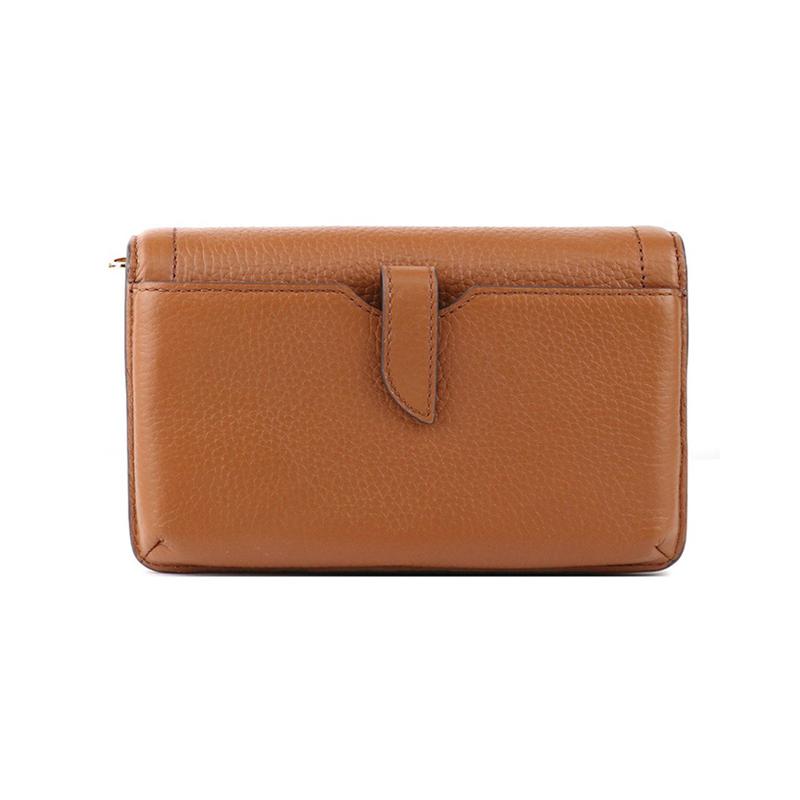 MICHAEL KORS Jet Set Charm Solid Color Commuter Letter Logo Flip Leather Shoulder Crossbody Bag Small Women's Brown