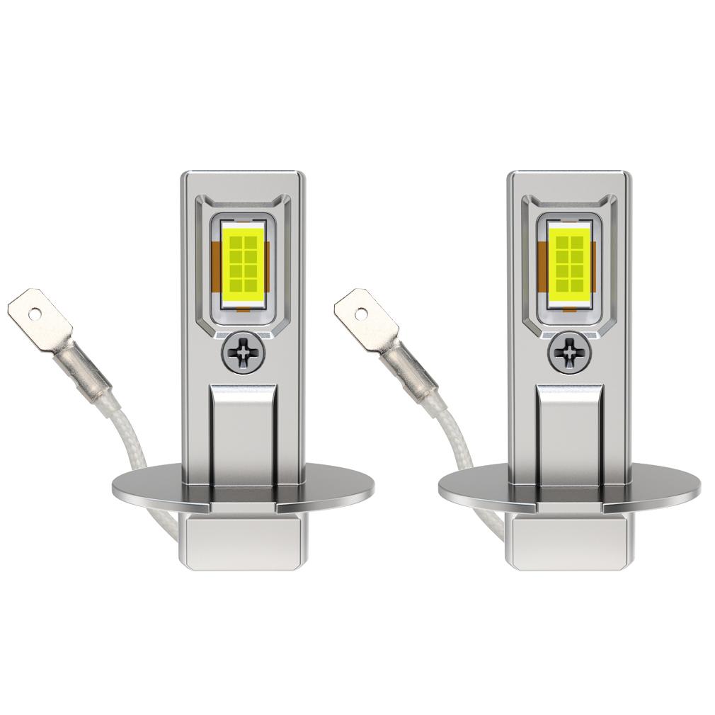 2 ks H1 LED žárovky do světlometů do auta Bez ventilátoru H3 Mlhová světla 18000Lm 30W Světlo pro denní svícení Super Jasná Mlhová světla 6500K Bílá 12V