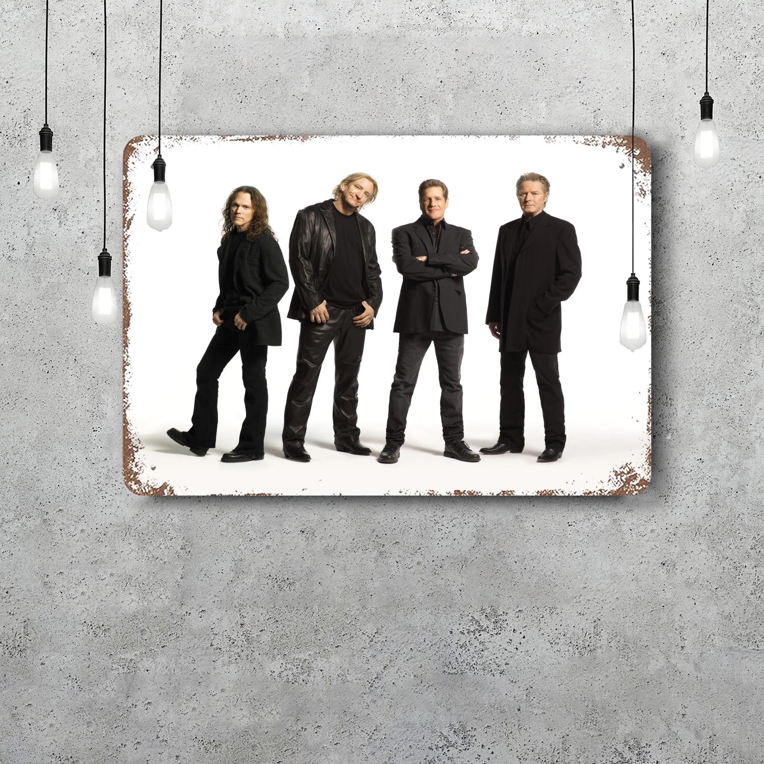 

The Eagles Band Decor Vintage Metal Signs Tin Signs Captain Poster Decor for Bar Pub Club Man Cave Wall Decoration 20x30cm（7.8x11.8inch）