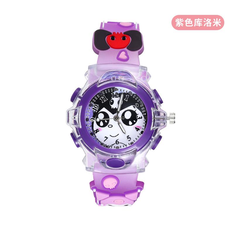 Silicone Cartoon Watch, Student Children'S Watch Luminous Light Luminous Light Watch Watch Supply