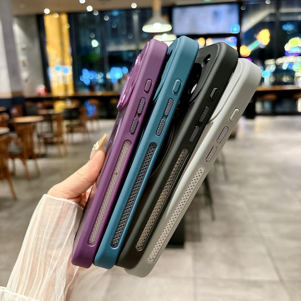 Applicable To Iphone17 Rotating Magnetic Suction Bracket Mobile Phone Case Matte Apple 16PROMAX Metal Mirror Protective Case 15