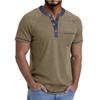 T-shirt da uomo a maniche corte con colletto Top casual con revers
