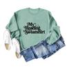 Cross-Border European & American Fashion Casual Letter Print Round Neck Sweatshirt