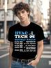 Funny HVAC Technician Humor T-shirt for Men - Black Graphic Tee with Cartoon & Pricing List