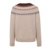 G·TENNA Women's Jacquard Round Neck Cashmere Sweater