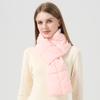 Autumn and Winter Portable Warm Scarf for Women Outdoor Cold Proof Scarf for Men Korean Style Windproof Neck Protection Solid Color Down Scarf